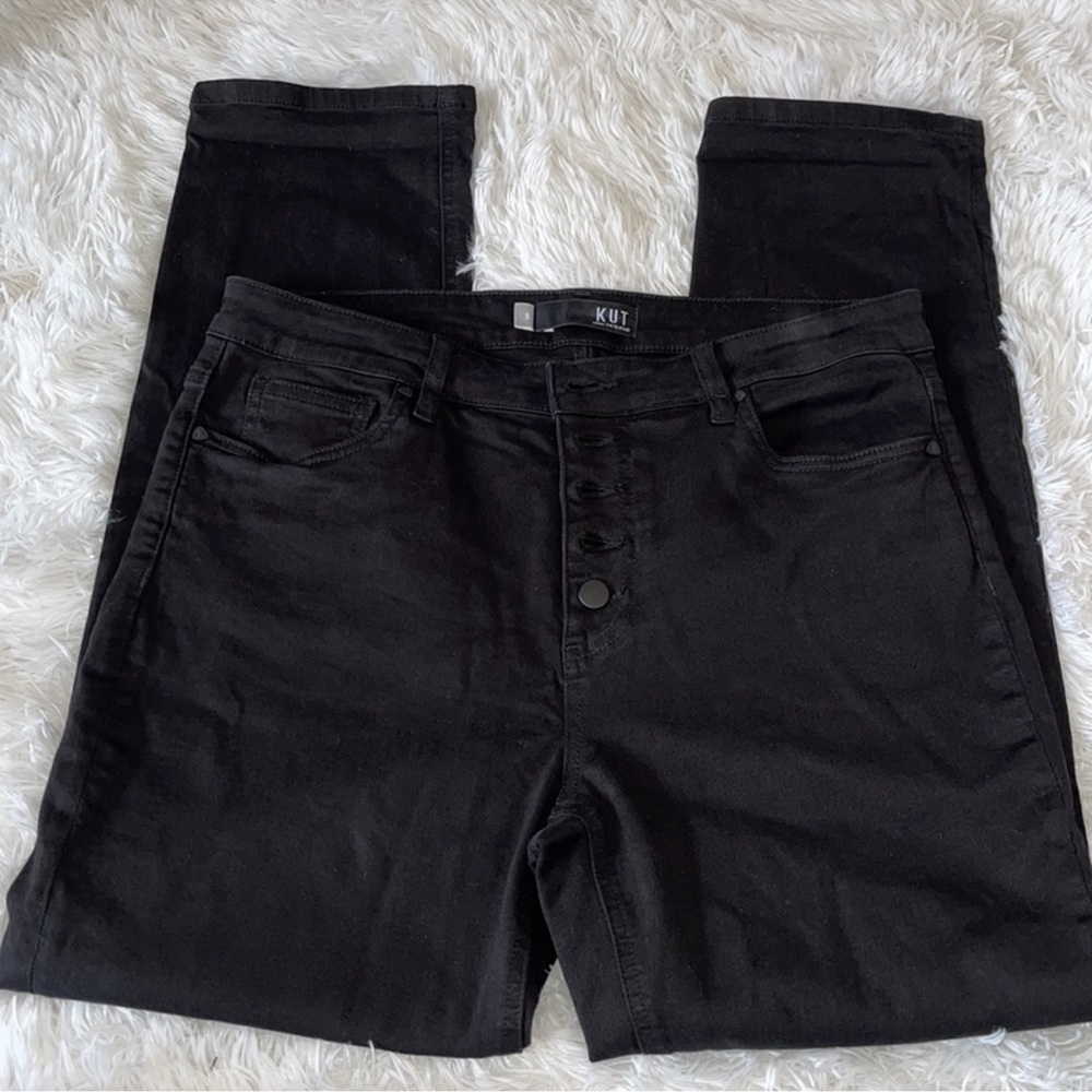 Kut from the Kloth Women's Black high rise Jeans 8